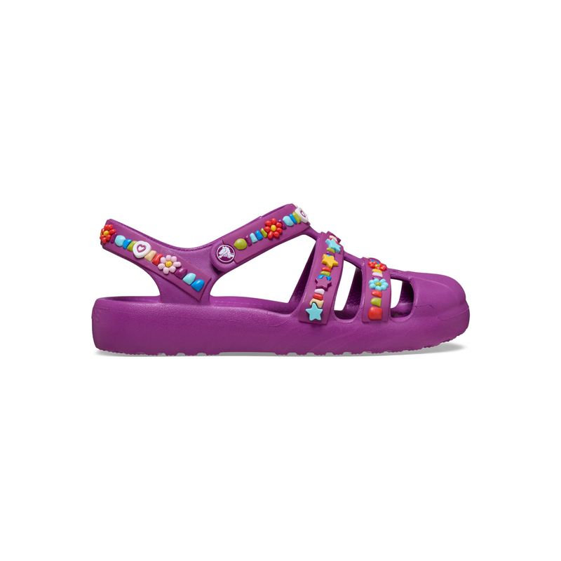 Sandalia Niños Grandes Classic Fisherman Morado Crocs