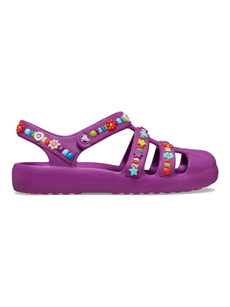Sandalia-Niños-Grandes-Classic-Fisherman-Morado-Crocs
