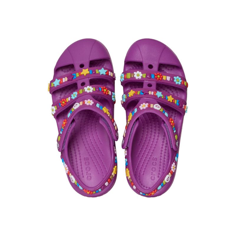 Sandalia Niños Grandes Classic Fisherman Morado Crocs