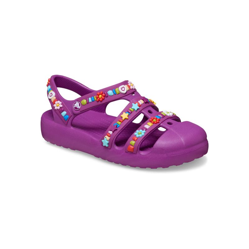 Sandalia Niños Grandes Classic Fisherman Morado Crocs