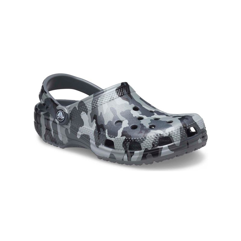 Zueco Unisex Classic Printed Camo Clog Gris Crocs
