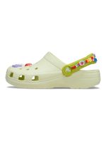 Zueco-Niños-Pequeños-Classic-Verde-Claro-Flores-Crocs