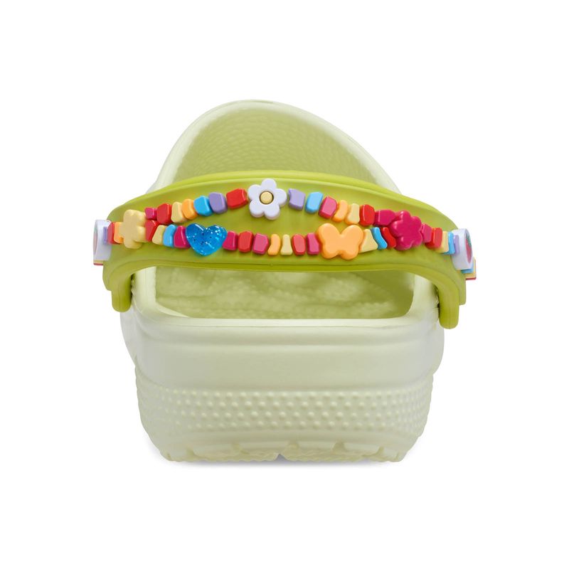 Zueco Niños Pequeños Classic Verde Claro Flores Crocs