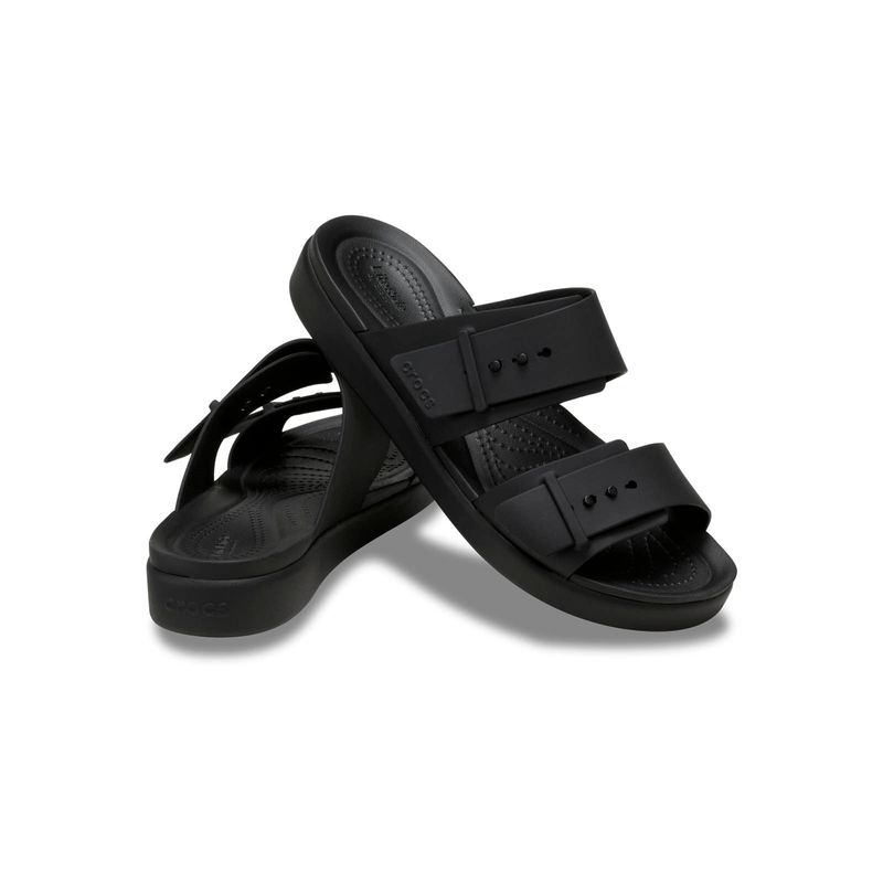 Sandalia Mujer Brooklyn Buckle Low Negro Crocs