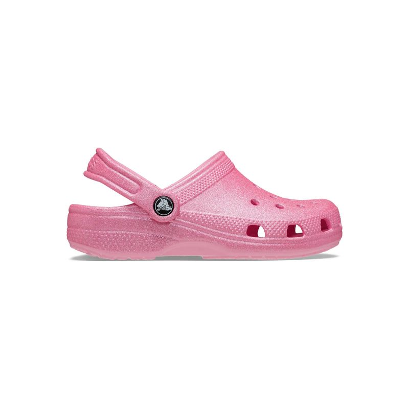 Zueco Niños Pequeños Classic Clog Glitter Rosa Crocs