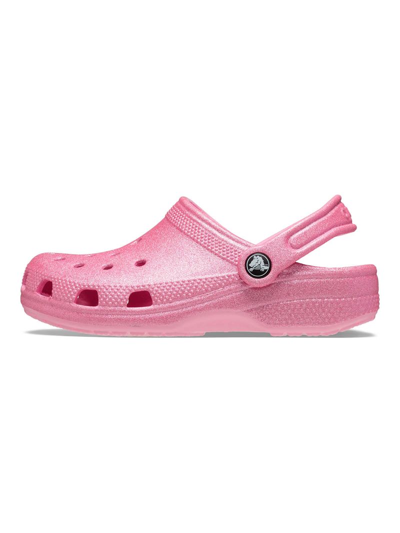 Zueco-Niños-Pequeños-Classic-Clog-Glitter-Rosa-Crocs