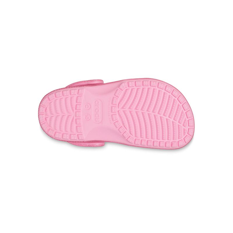 Zueco Niños Pequeños Classic Clog Glitter Rosa Crocs