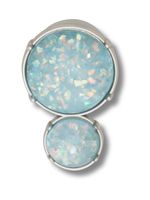 Jibbitz-Doble-Gema-SMT-Opalescente-Plateado-Crocs
