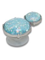 Jibbitz-Doble-Gema-SMT-Opalescente-Plateado-Crocs