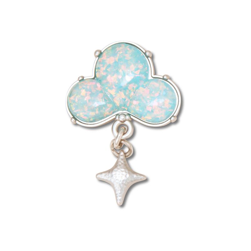 Jibbitz Dije Colgante Opalescente Meta Plateado Crocs