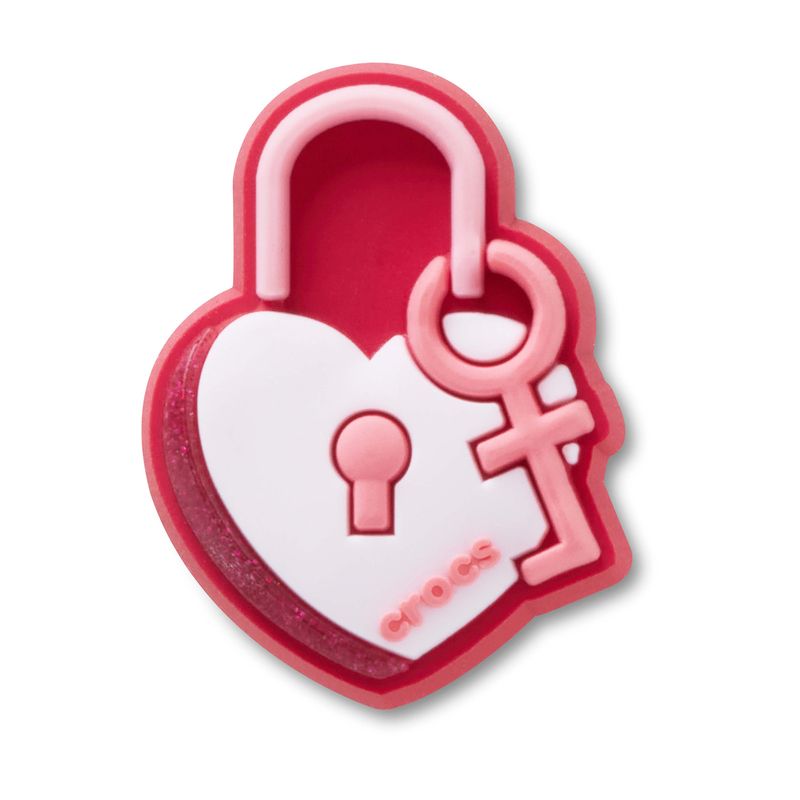 Jibbitz Candado Corazón Con Llave Rojo Crocs