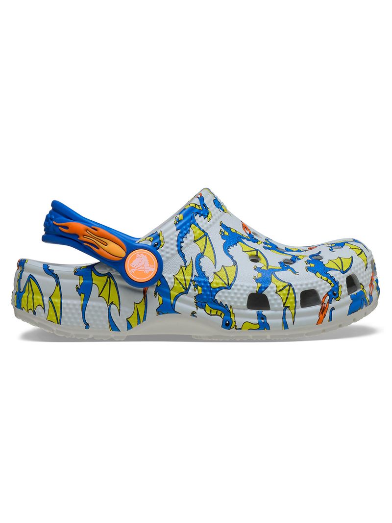 Zueco-Niños-Pequeños-Classic-Dragon-T-Blanco-Crocs