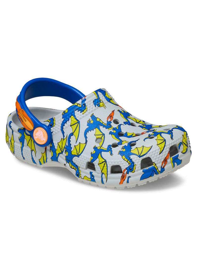 Zueco-Niños-Pequeños-Classic-Dragon-T-Blanco-Crocs