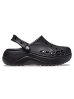 Zueco-Mujer-Baya-Plataforma-Clog-Negro-Crocs