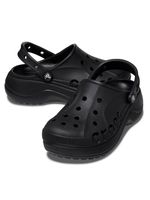 Zueco-Mujer-Baya-Plataforma-Clog-Negro-Crocs