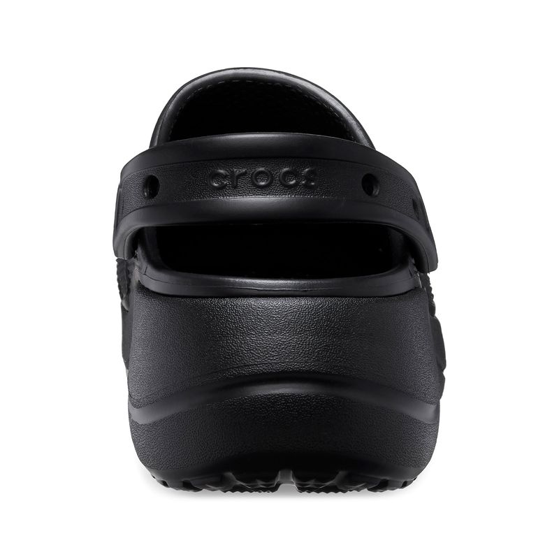 Zueco Mujer Baya Plataforma Clog Negro Crocs