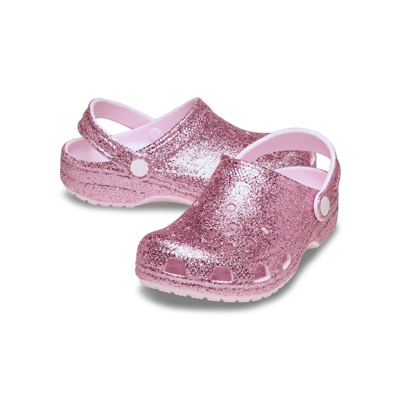 Zueco Niños Pequeños Chunky Glitter T Rosado Crocs