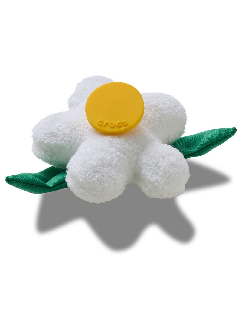Jibbitz-Flor-con-sonido-grabado-blanca-Crocs