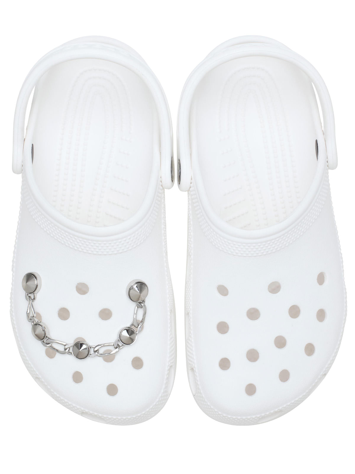 Jibbitz Cadena De Plata Con Tachas Crocs