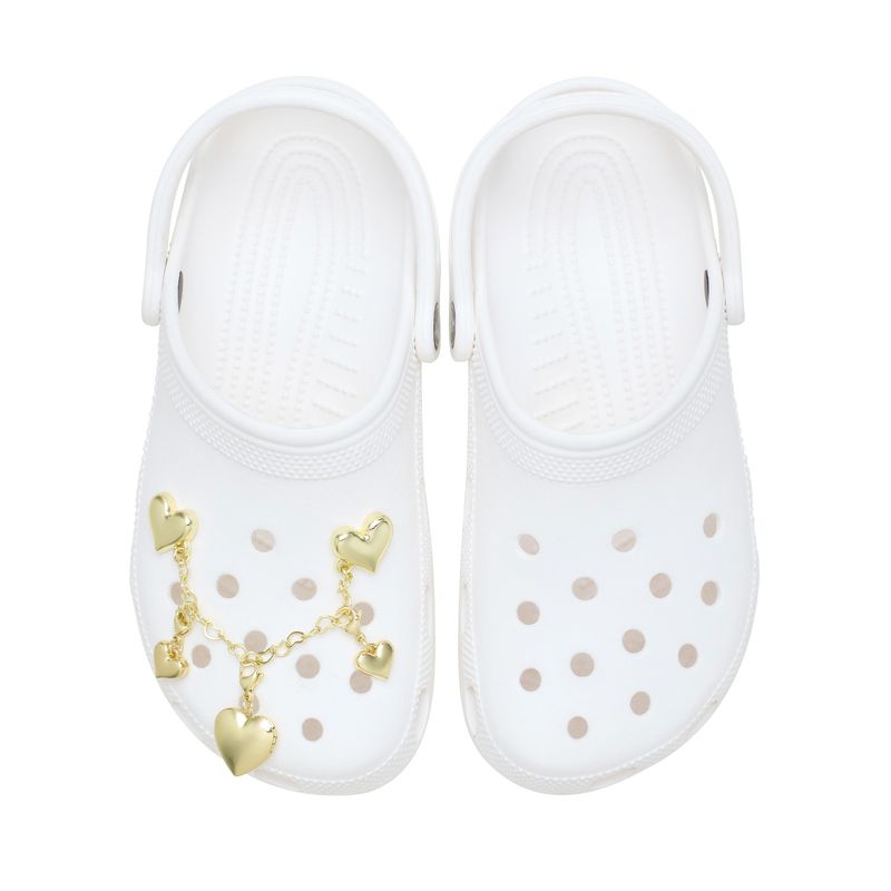 Jibbitz Cadena De Corazón Dorado Crocs