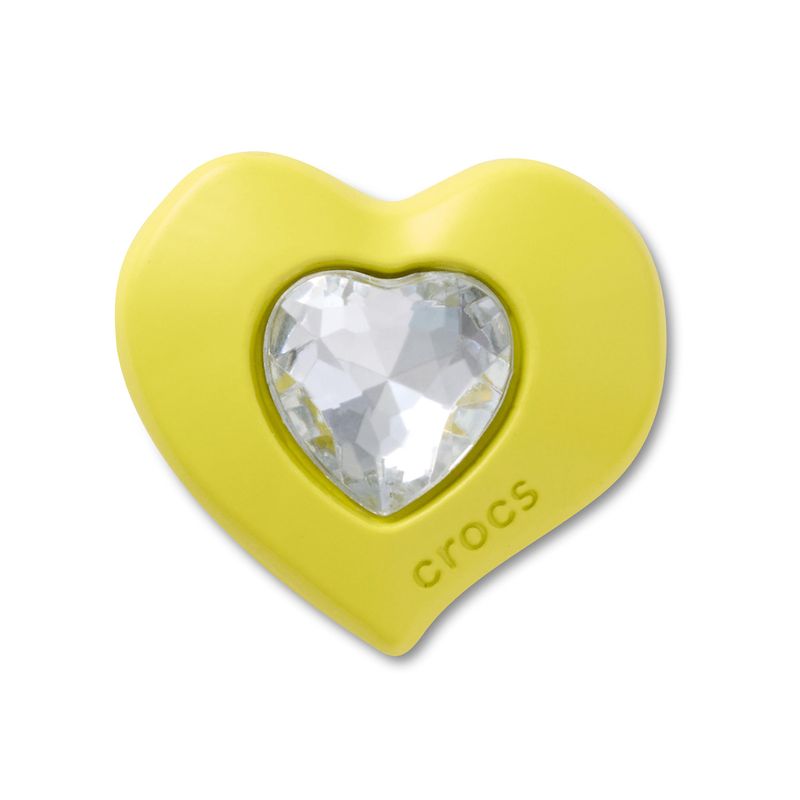 Jibbitz-Corazon-con-Gema-Amarillo-Crocs