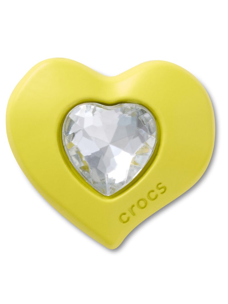 Jibbitz-Corazon-con-Gema-Amarillo-Crocs