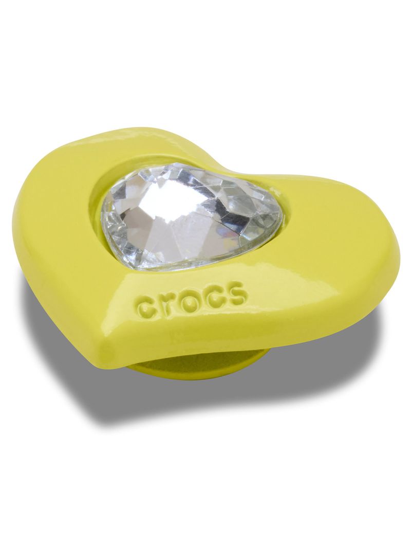 Jibbitz-Corazon-con-Gema-Amarillo-Crocs