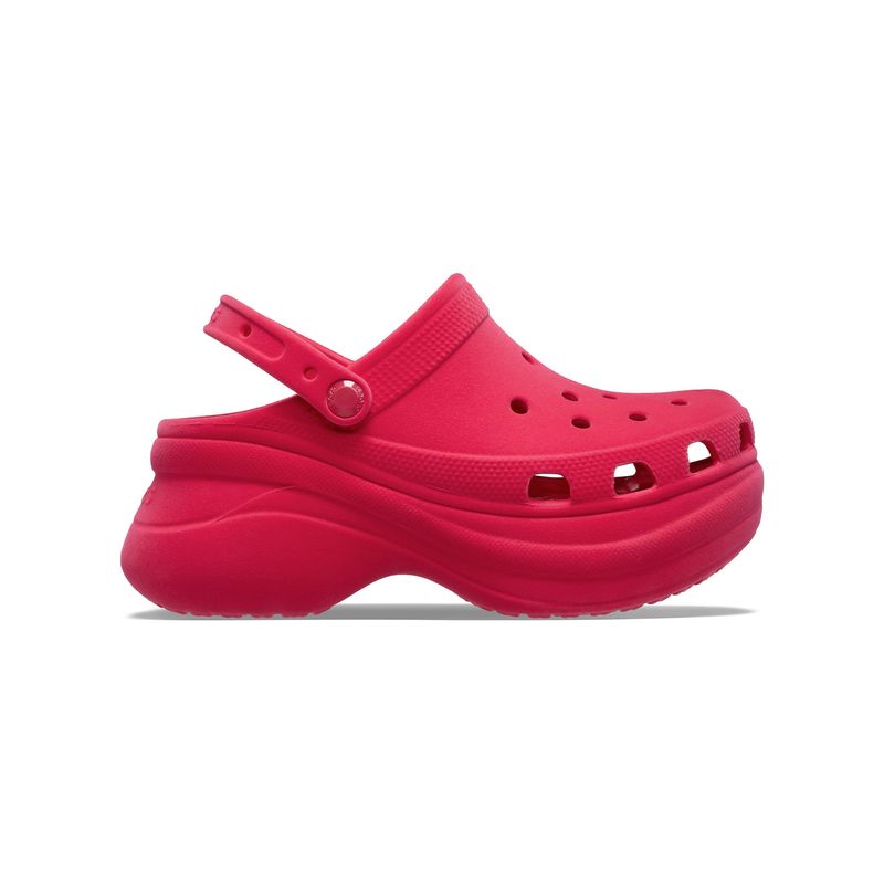 Zueco Plataforma Mujer Bae Velvet Fucsia Crocs