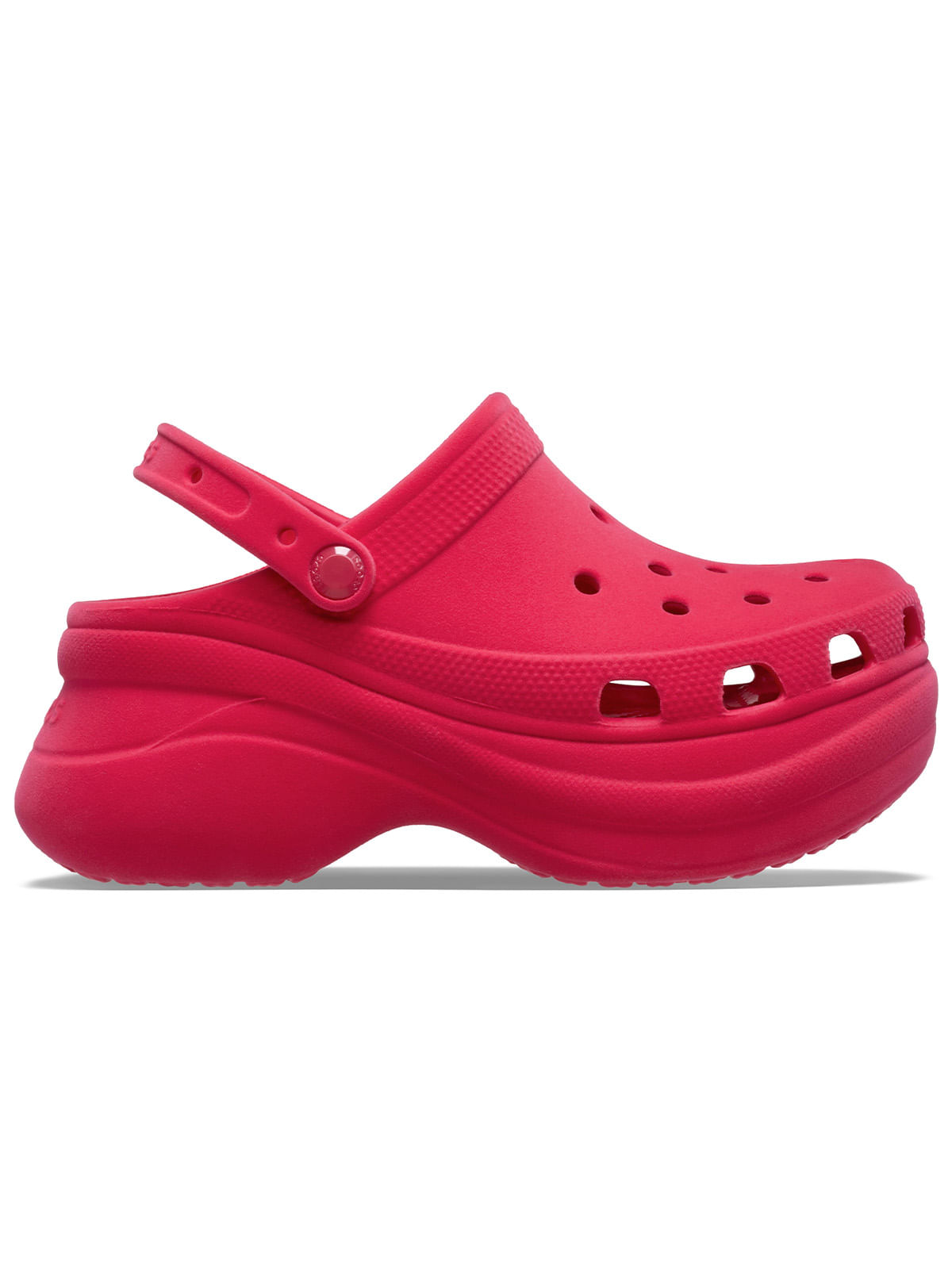 Zueco Plataforma Mujer Bae Velvet Fucsia Crocs