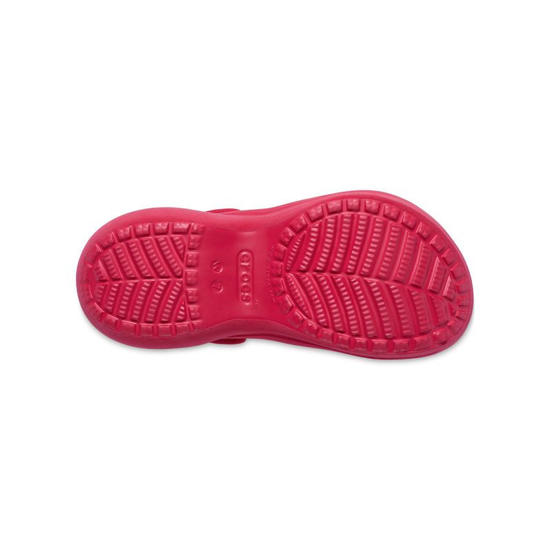 Zueco Plataforma Mujer Bae Velvet Fucsia Crocs