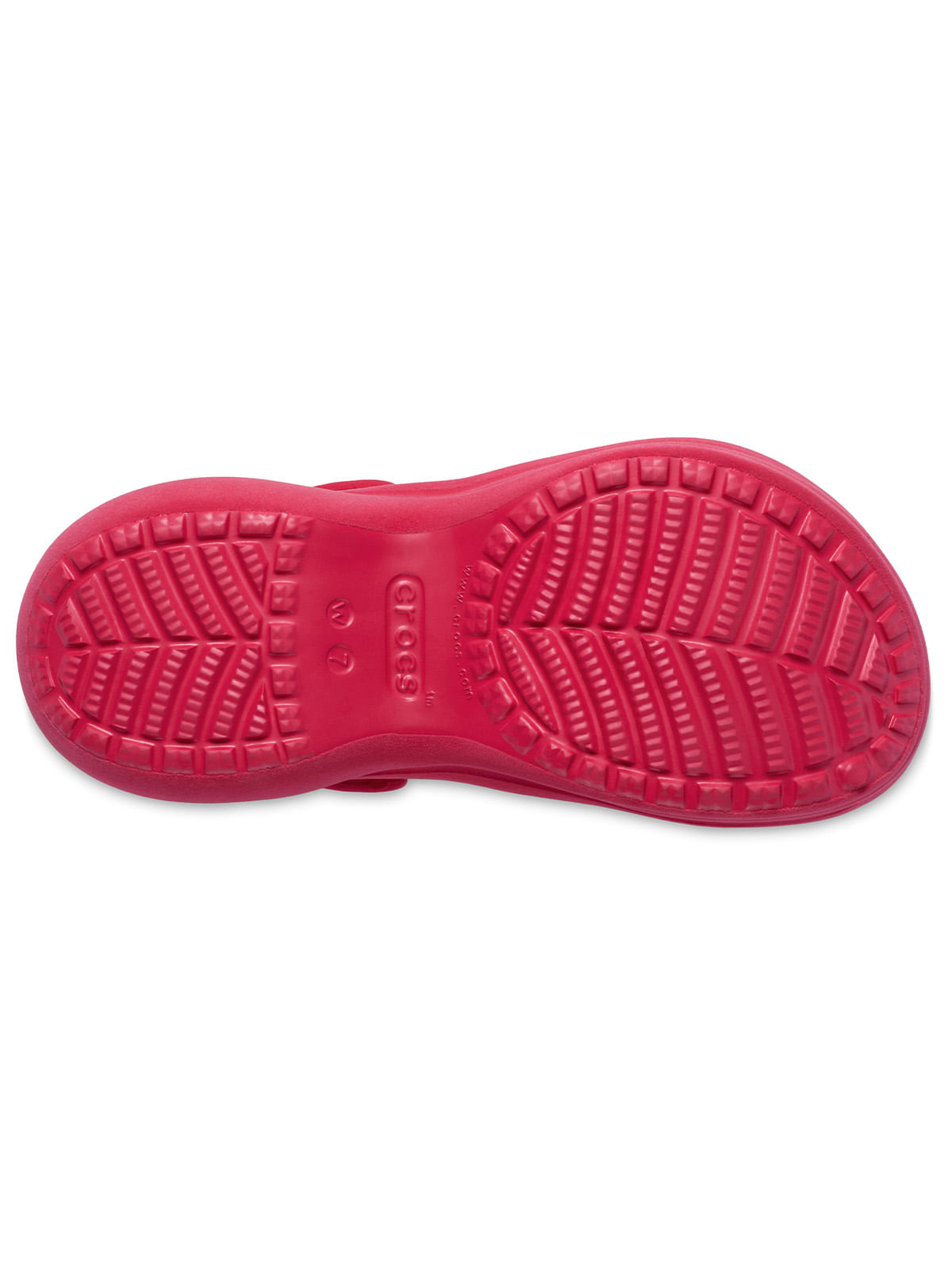 Zueco Plataforma Mujer Bae Velvet Fucsia Crocs