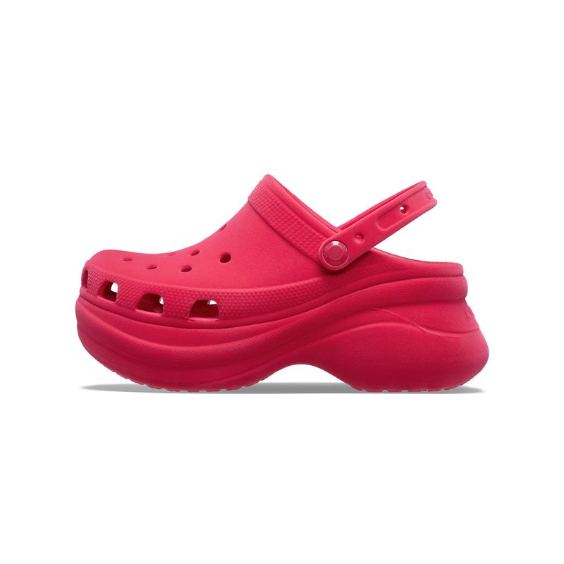 Zueco Plataforma Mujer Bae Velvet Fucsia Crocs