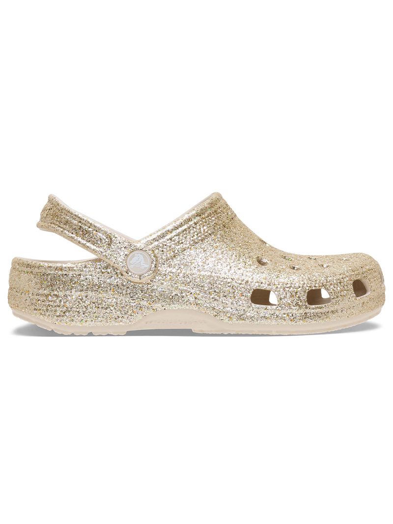 Zueco-Unisex-Classic-Clog-Glitter-Dorado-Crocs