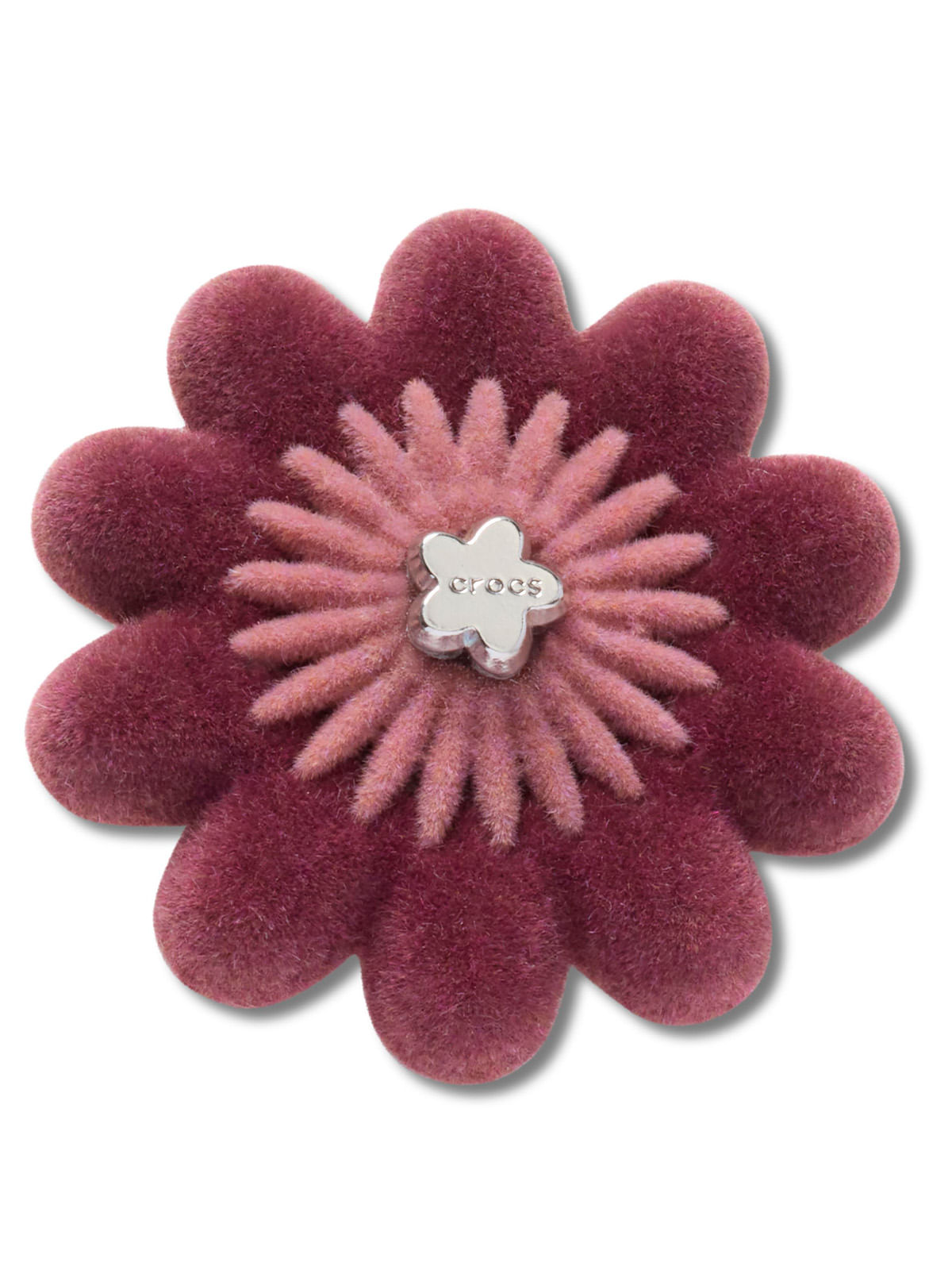 Jibbitz Flor de Terciopelo Oscuro Negro Crocs