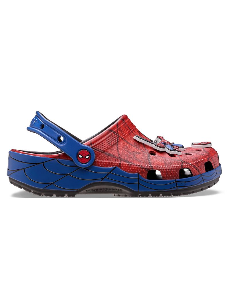 Zueco-Unisex-Spiderman-Web-Classic-Clog-Rojo-Crocs