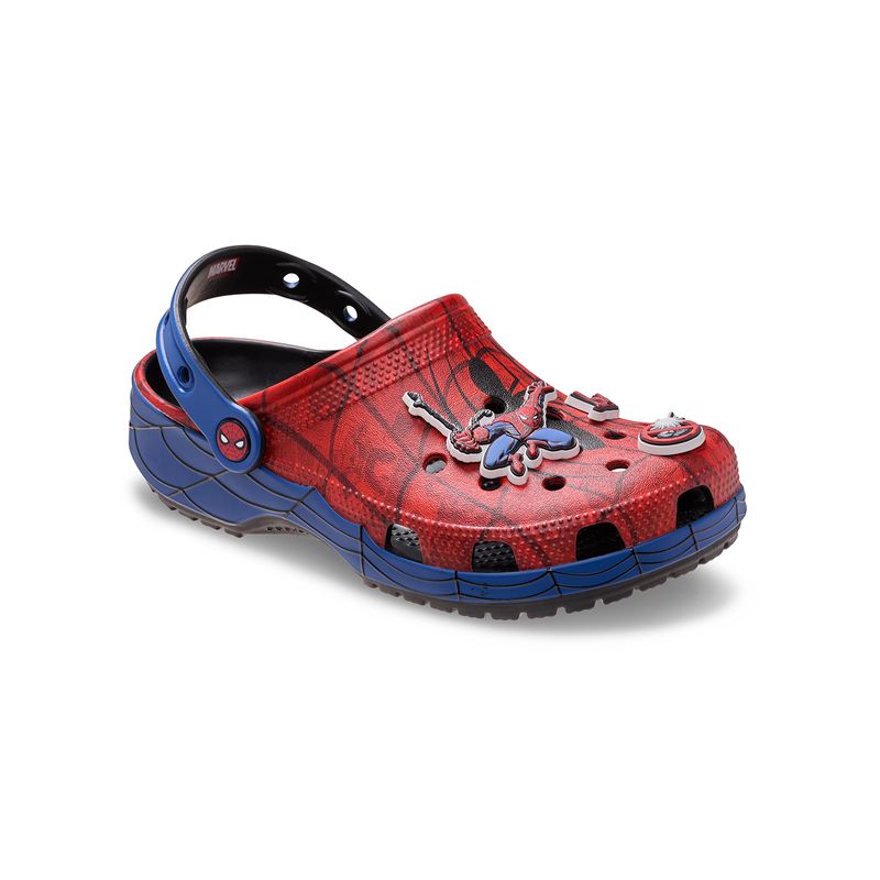 Zueco Unisex Spiderman Web Classic Clog Rojo Crocs