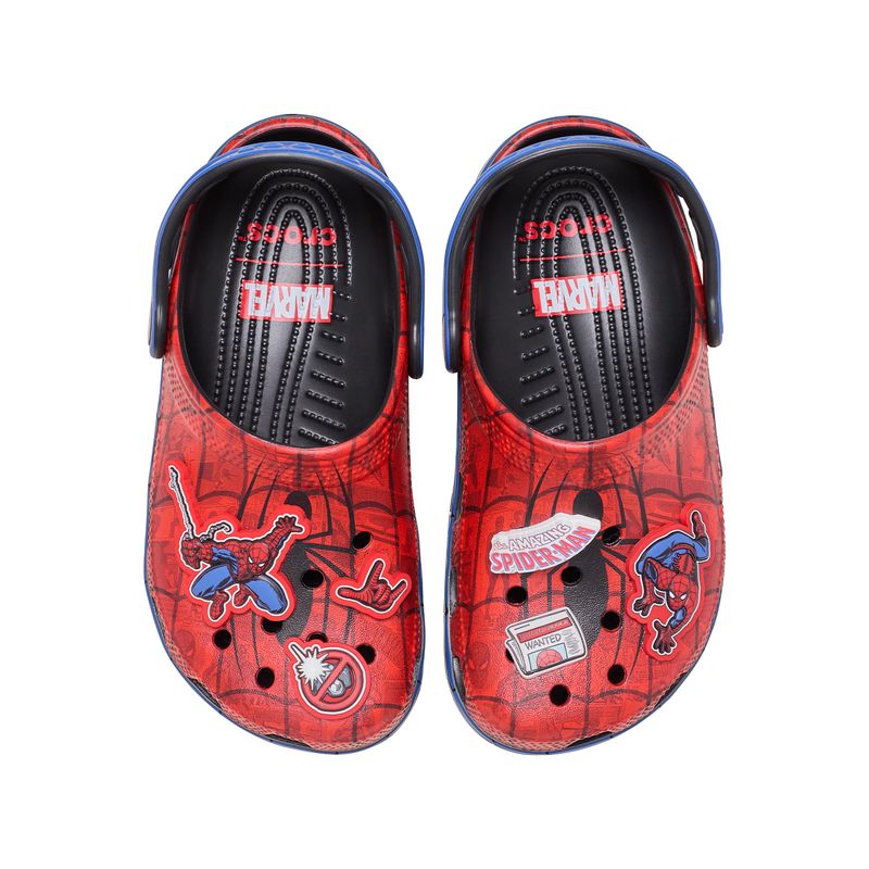 Zueco Niños Grandes Spiderman Web Classic Clog Rojo