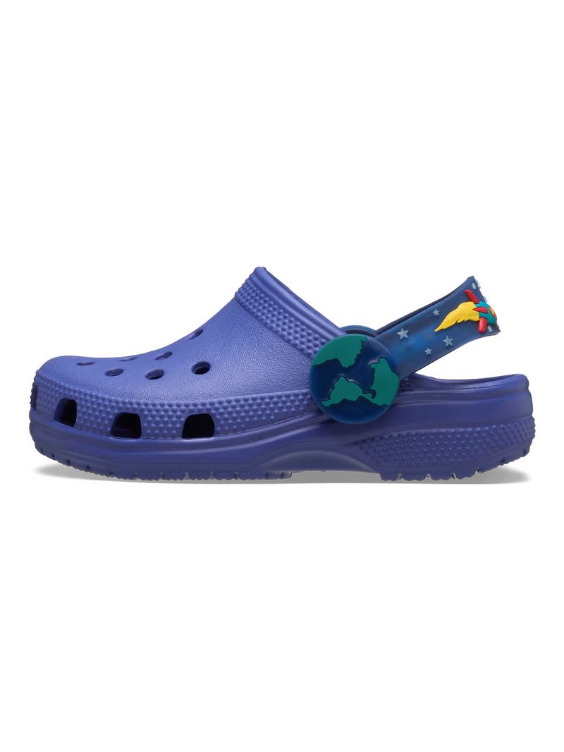 Zueco-Niños-Pequeños-Classic-Clog-Con-Luces-Azul-Crocs