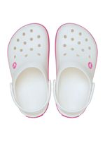 Zueco-Niños-Grandes-Crocband-Clog-Blanco-y-Rosa-Crocs