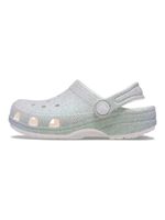 Zueco-Niños-Grandes-Classic-Clog-Glitter-Plateado-Crocs
