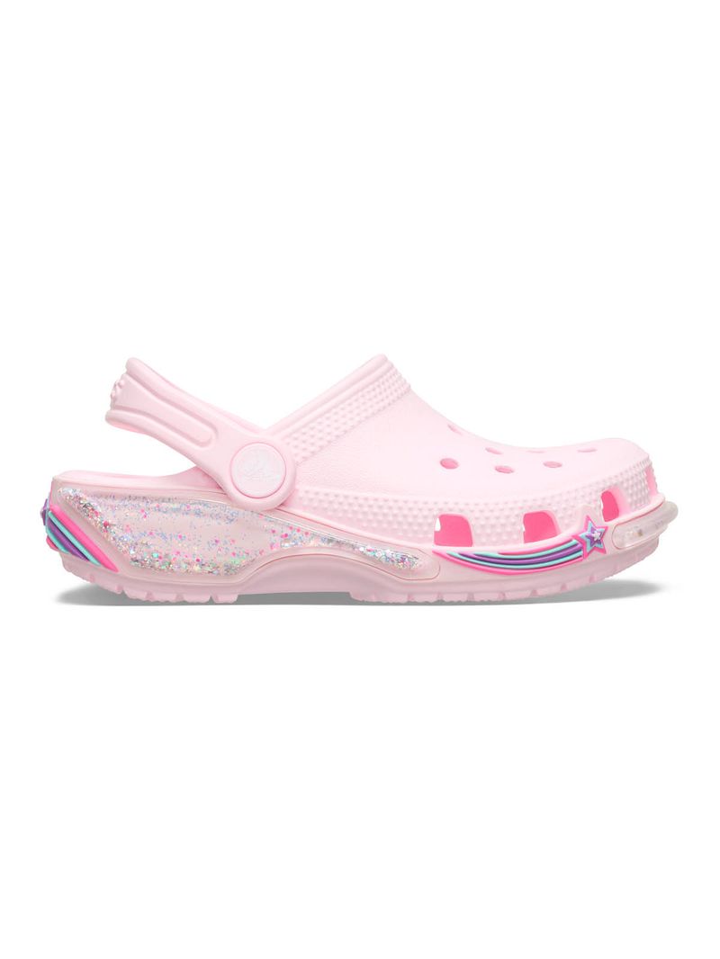 Zueco-Niños-Grandes-Classic-Clog-Glitter-Rosa-Crocs