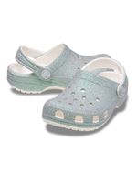 Zueco-Niños-Grandes-Classic-Clog-Glitter-Plateado-Crocs