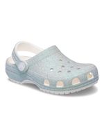 Zueco-Niños-Grandes-Classic-Clog-Glitter-Plateado-Crocs
