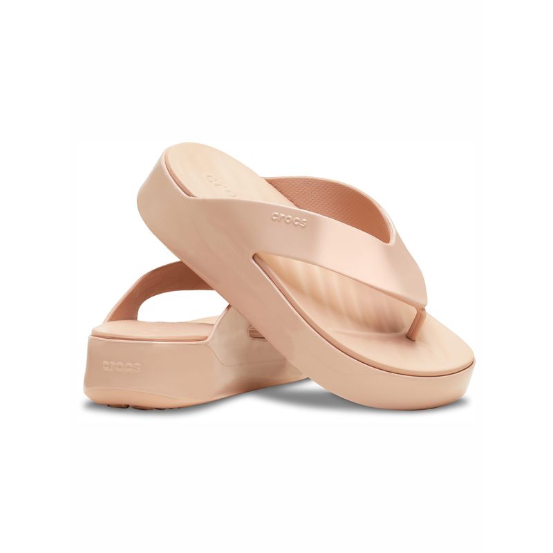 Sandalia Flip Mujer Getaway Plataforma Rosa Crema Crocs