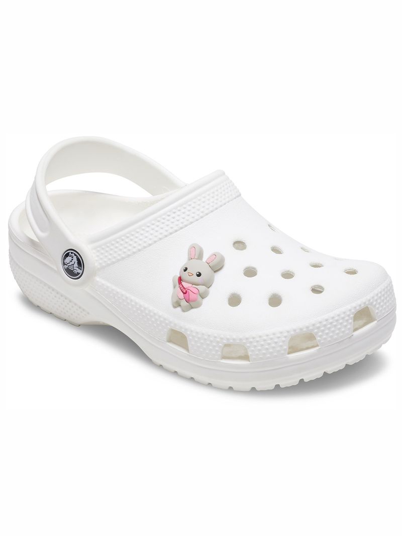Jibbitz-Conejo-con-Bolso-Blanco-Crocs