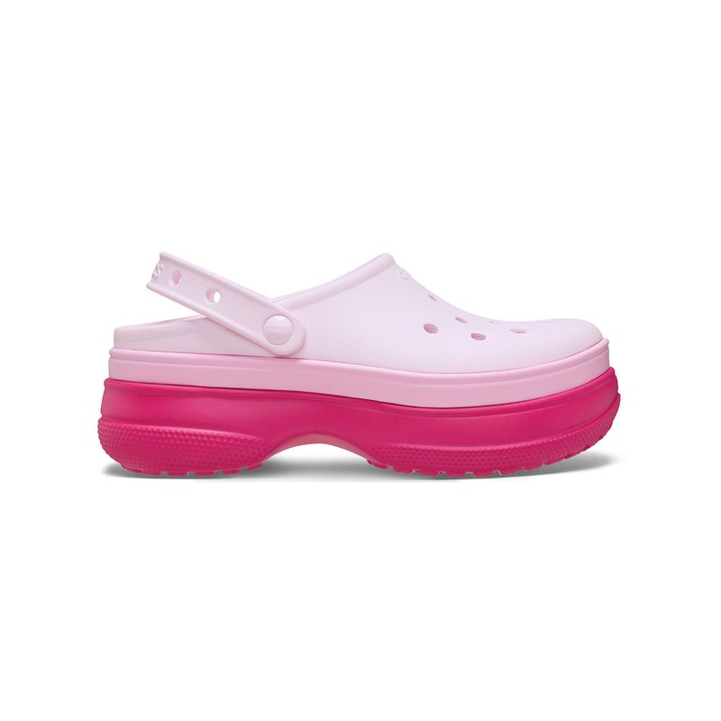 Zueco Plataforma Unisex Classic Stacked Rosa Crocs