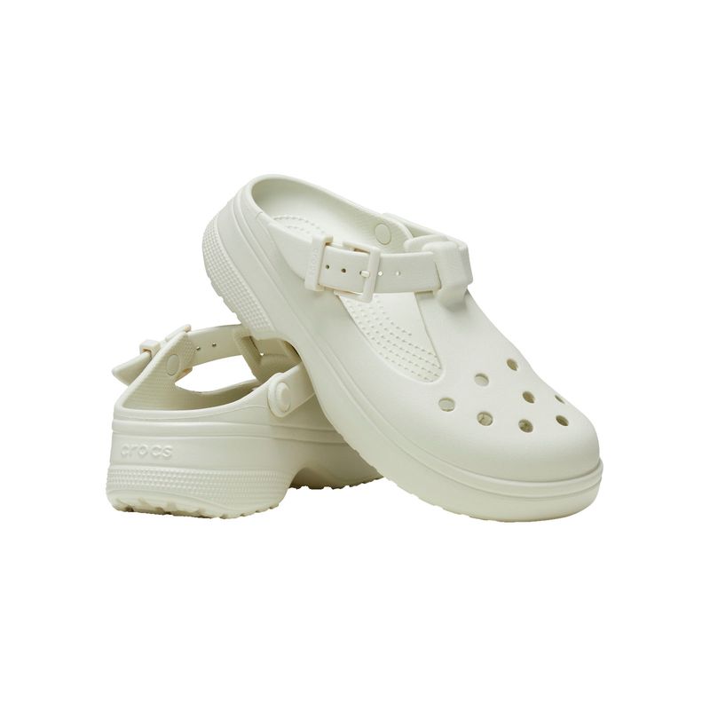 Zueco Mary Jane Unisex Classic Clog Blanco Crocs