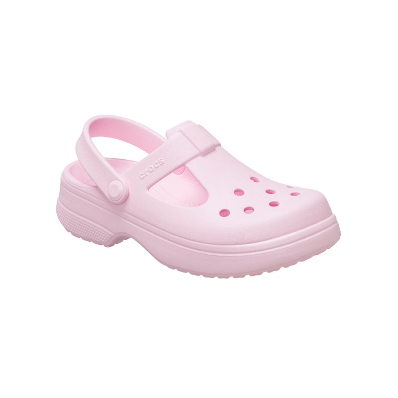 Zueco Mary Jane Niños Grandes Classic Rosa Crocs