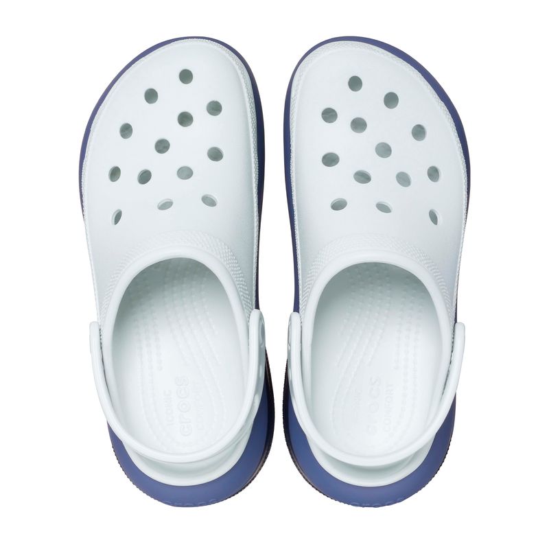 Zueco Unisex Mega Crush Clog Azul y Celeste Crocs
