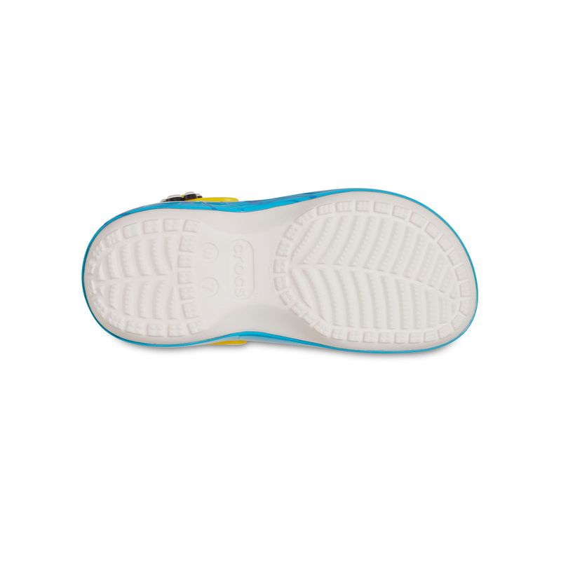 Zueco Plataforma Mujer Classic Clog Pitufos Celeste Crocs